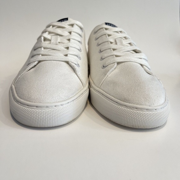 J. Crew White Road Trip Canvas Sneakers Womens Size 9 Casual Low Top Tennis Shoe - Picture 3 of 14